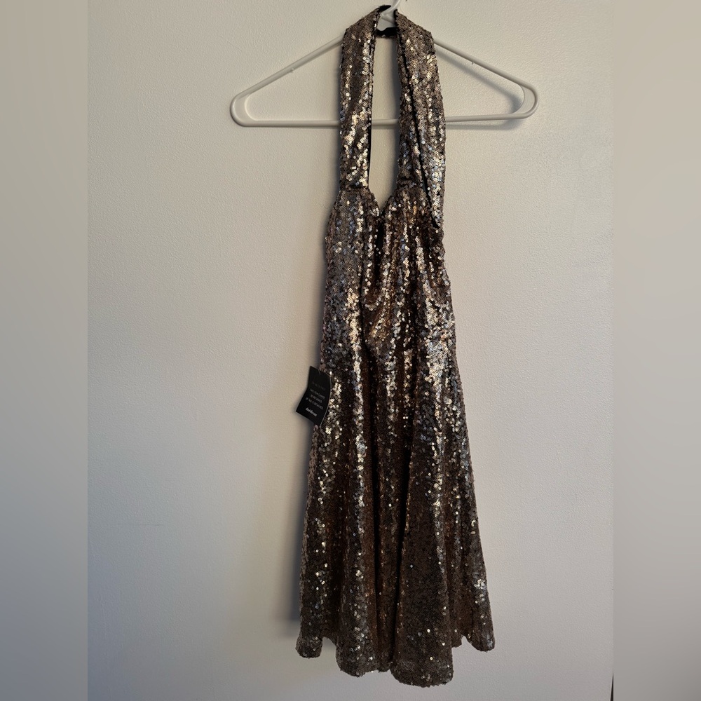 Charlotte Russe Gold Sequin Dress